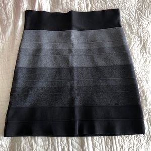 BCBG Max Azria Grey to Black Bodycon Skirt